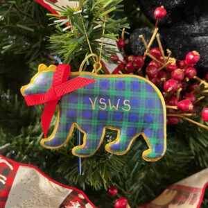 Plaid Bear Ornament