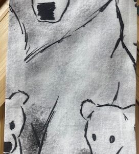 Mom & Cubs Tea Towel (B & W)