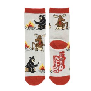 Kids Gray Happy Camper Sock