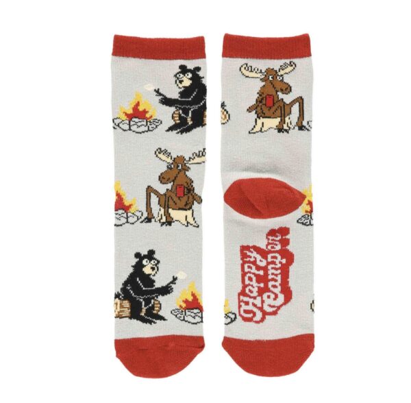 Kids Gray Happy Camper Sock